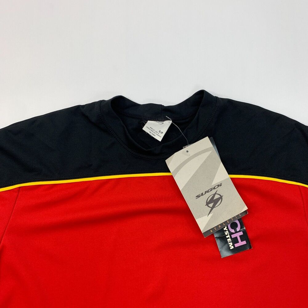 Vintage Sugoi Pipe Tech Shirt Mens S Small Red Short Sleeve Coretech Cycling - Picture 3 of 10